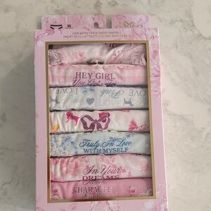 LoveShackFancy Cheeky Panties Set - Pink and Blue